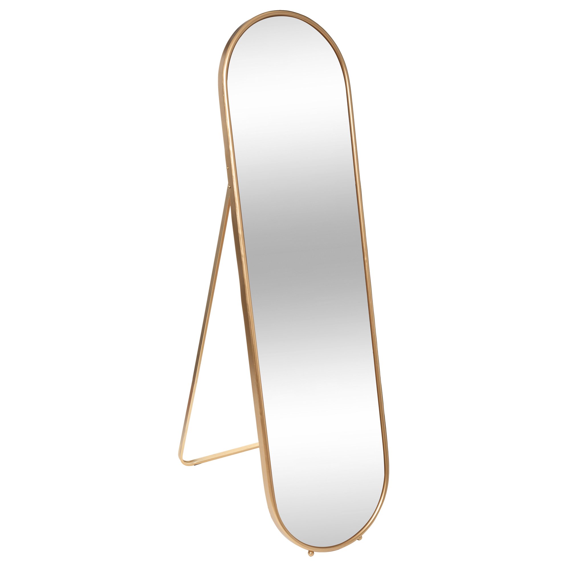 Espelho de ch&atilde;o EDI dourado 160cm