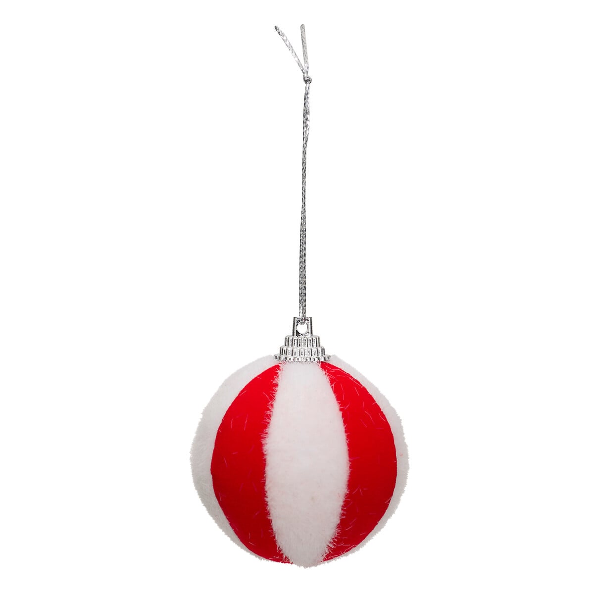 Conjunto de 22 bolas de natal com riscas