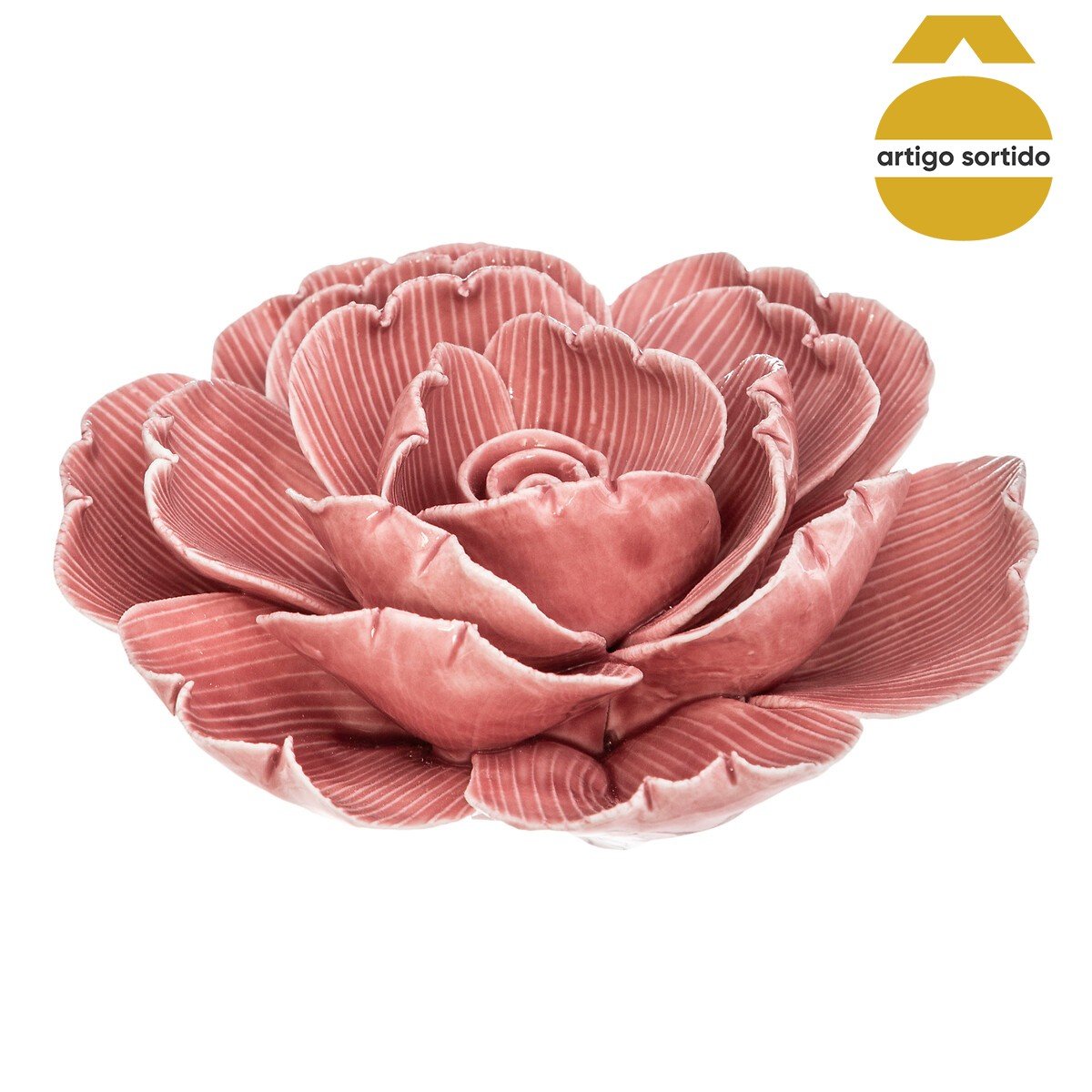 Flor decorativa em cerâmica