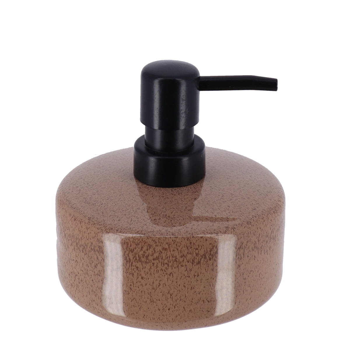 Doseador de sabonete l&iacute;quido em cer&acirc;mica taupe 400ml