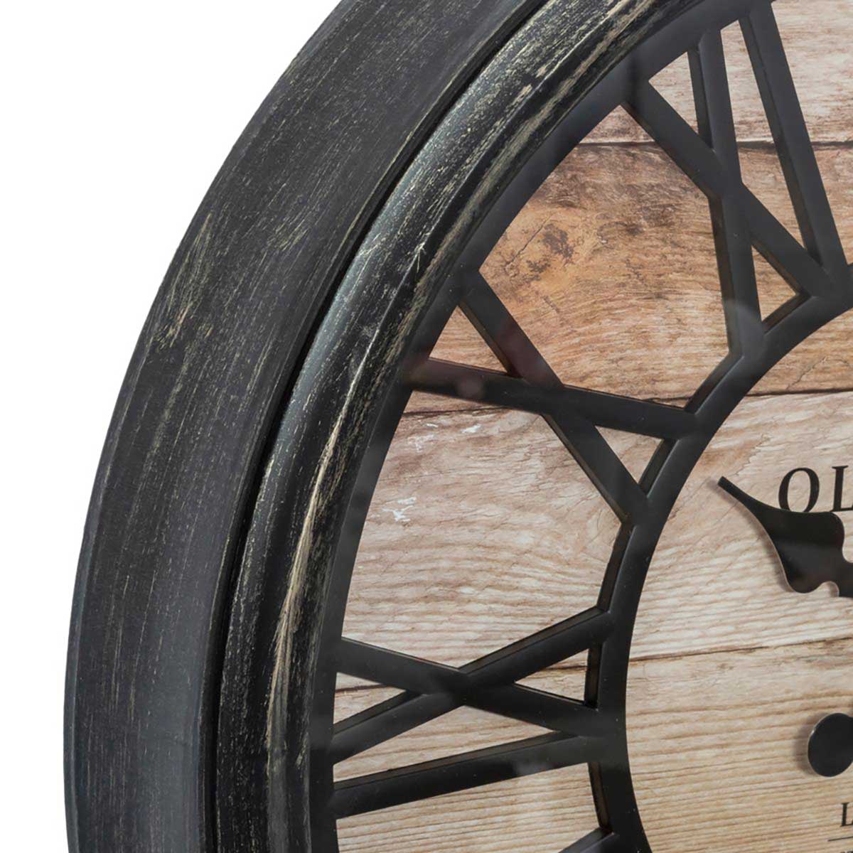 Rel&oacute;gio decorativo de parede castanho 50cm