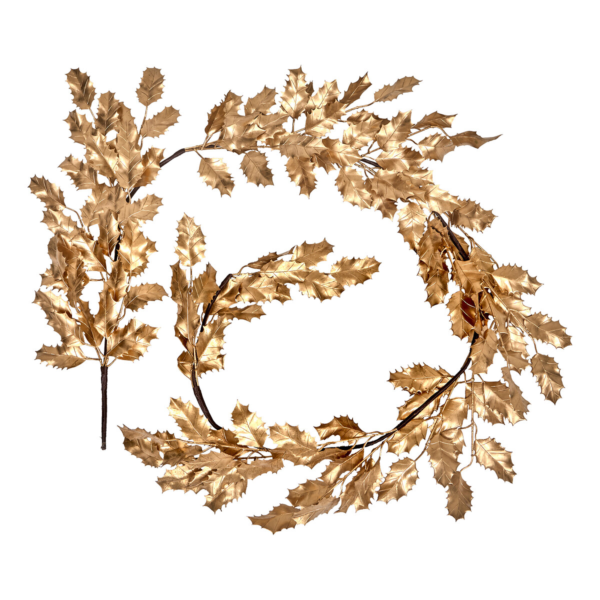 Grinalda com folhas bronze 180cm