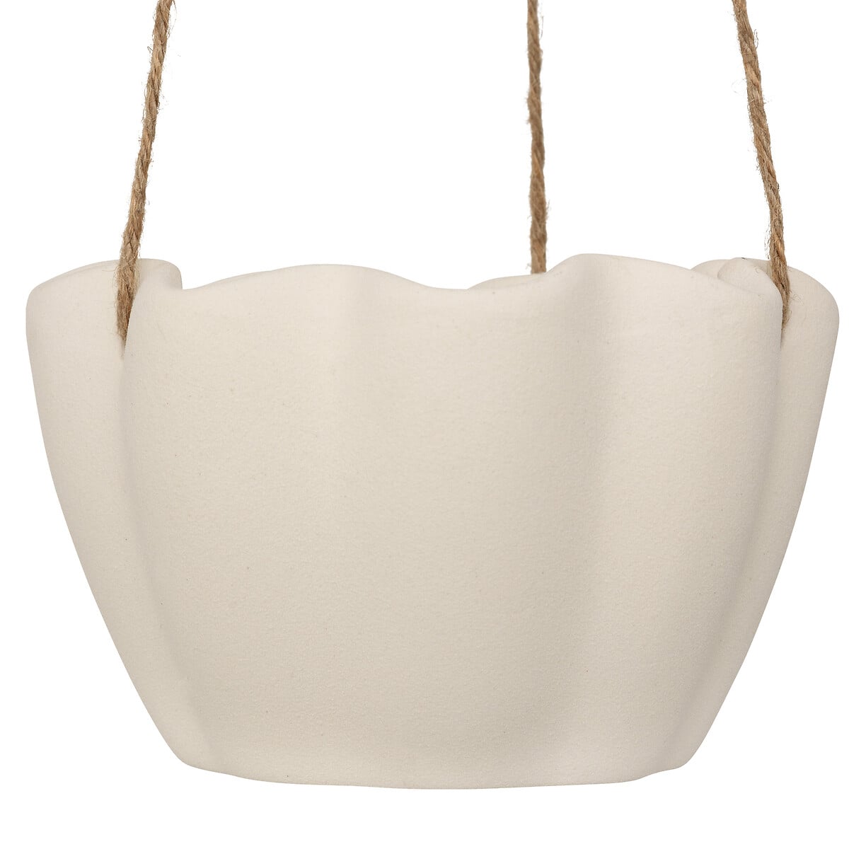 Vaso suspenso WILD ROMANCE branco em cer&acirc;mica
