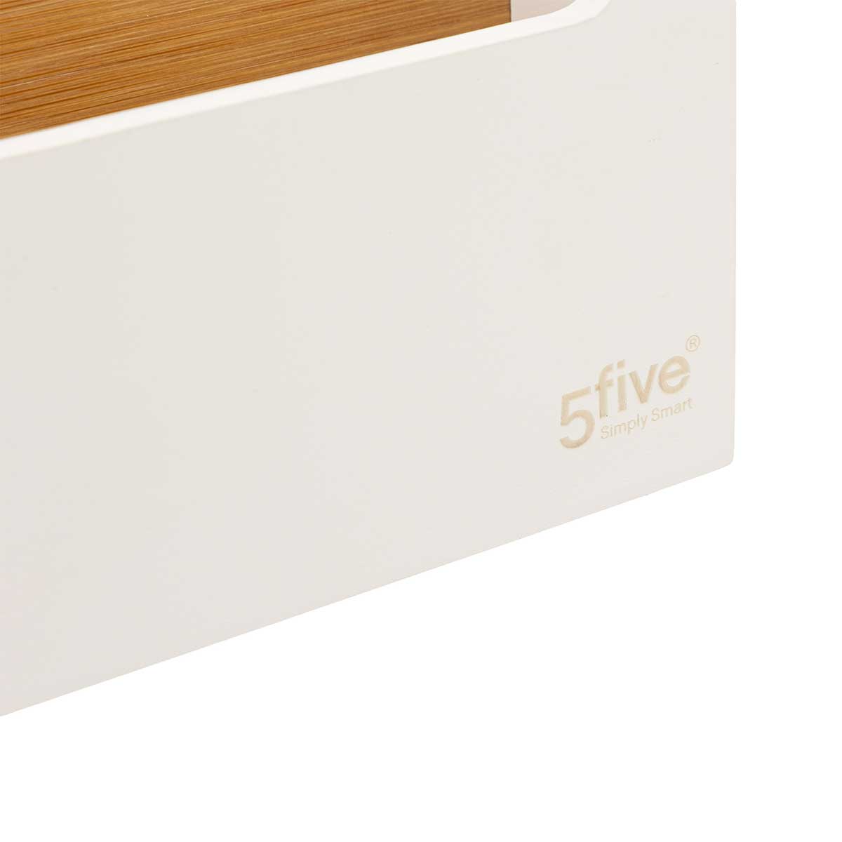 Organizador wc NATUREO branco em bambu