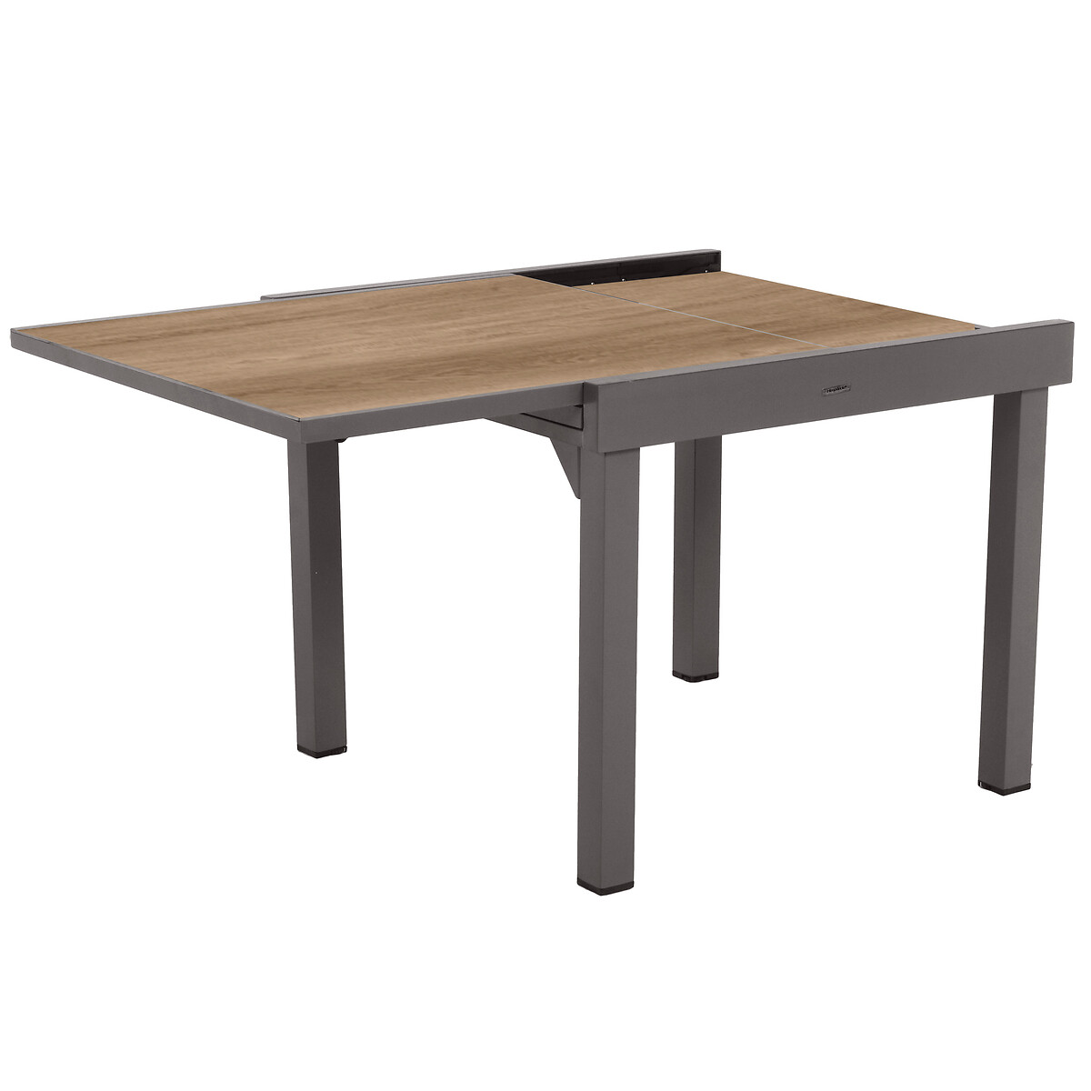 Mesa extens&iacute;vel PIAZZA tonka em alum&iacute;nio 90-180cm
