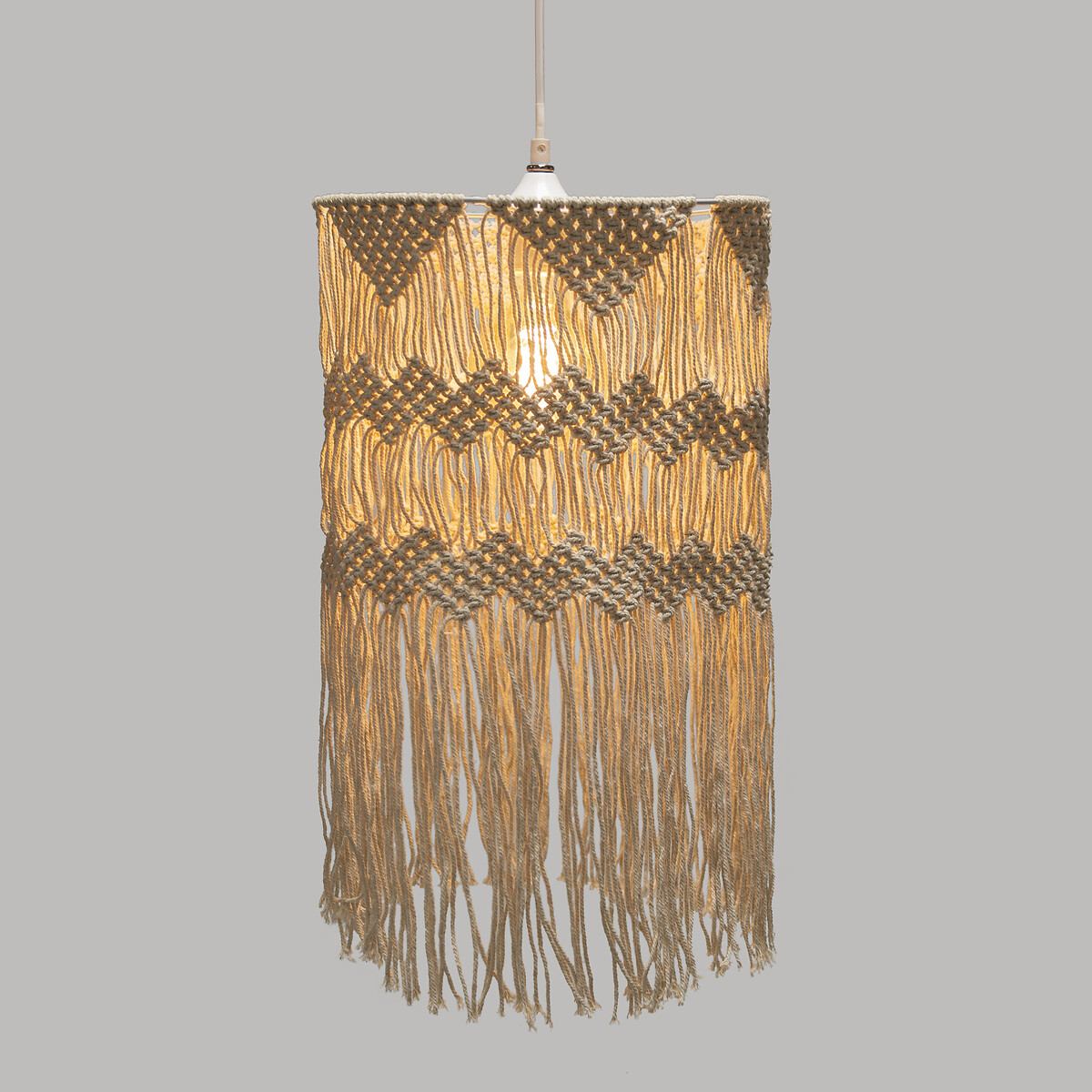 Candeeiro De Teto Macram&eacute; 30cm