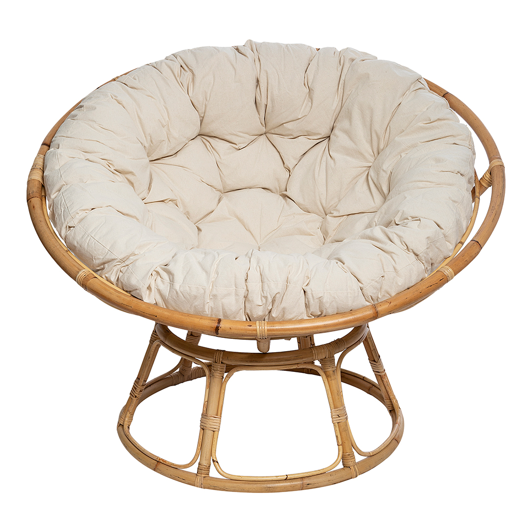 Poltrona papasan natural em bambu