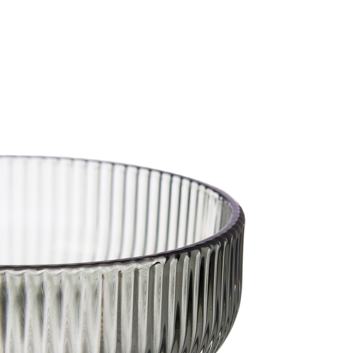 Ta&ccedil;a de gelado riscas verde em vidro 31cl