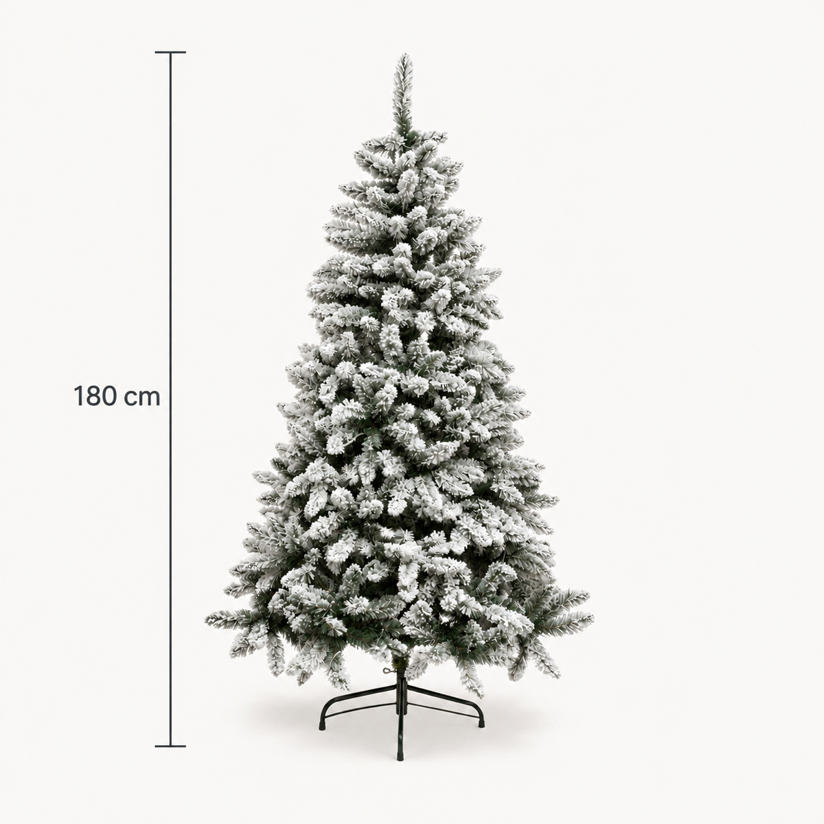 &Aacute;rvore de natal SNOW LORD verde com 280 leds e neve 180cm