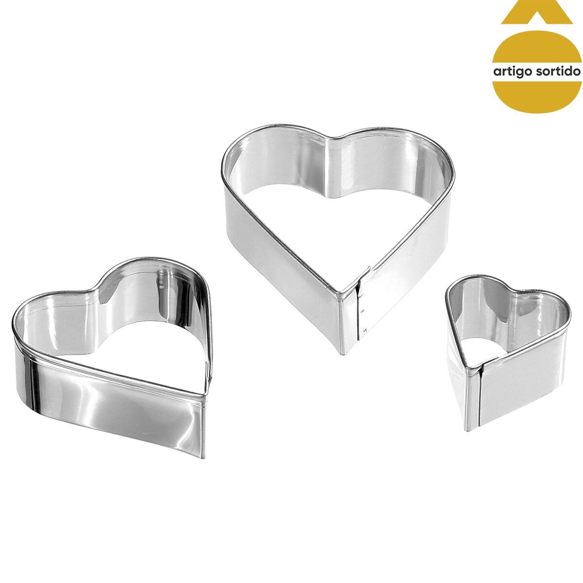 Conjunto de 3 formas para bolachas