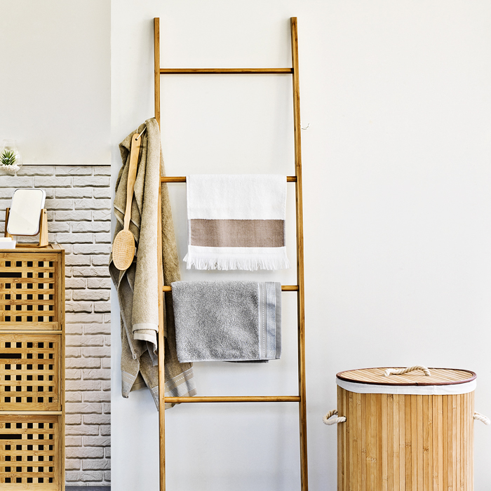 Toalheiro escada em bambu 170cm