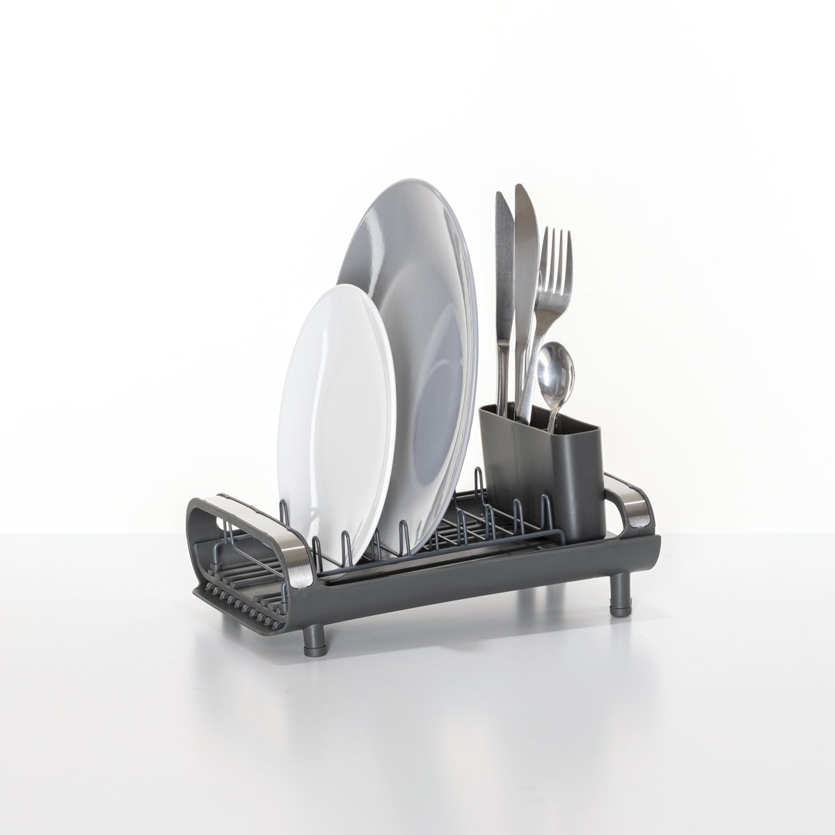 Escorredor de loi&ccedil;a ETIRA extens&iacute;vel cinza escuro