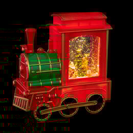 Comboio Decorativo Com Ilumina&ccedil;&atilde;o Efeito Globo De Neve