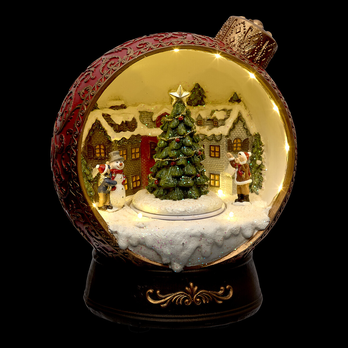Aldeia bola de natal 18x16x22cm
