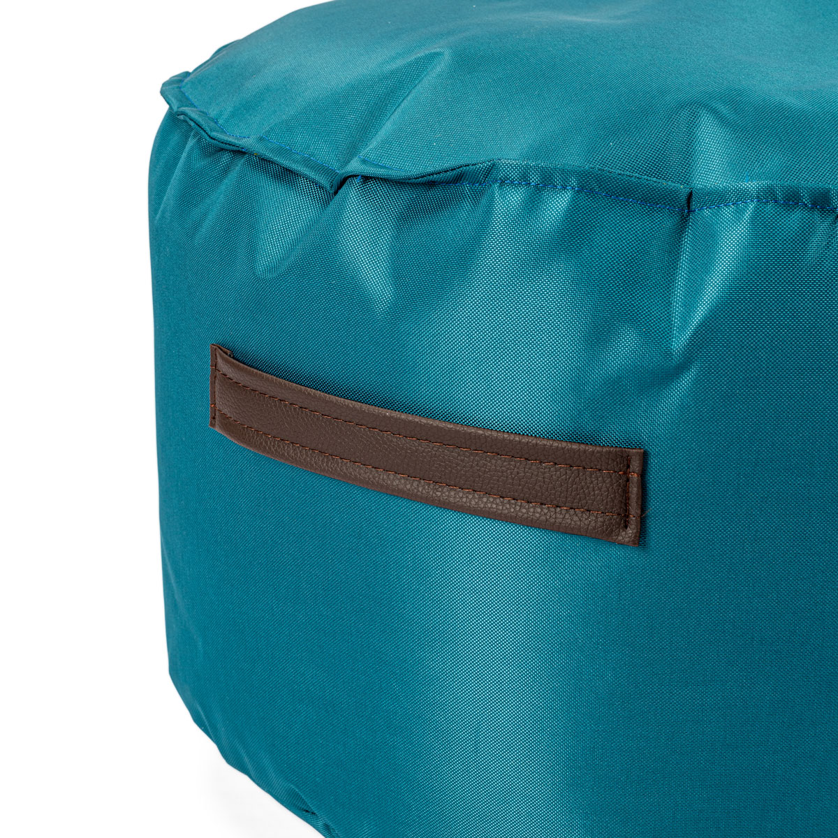 Pufe redondo imperme&aacute;vel azul 35x60cm