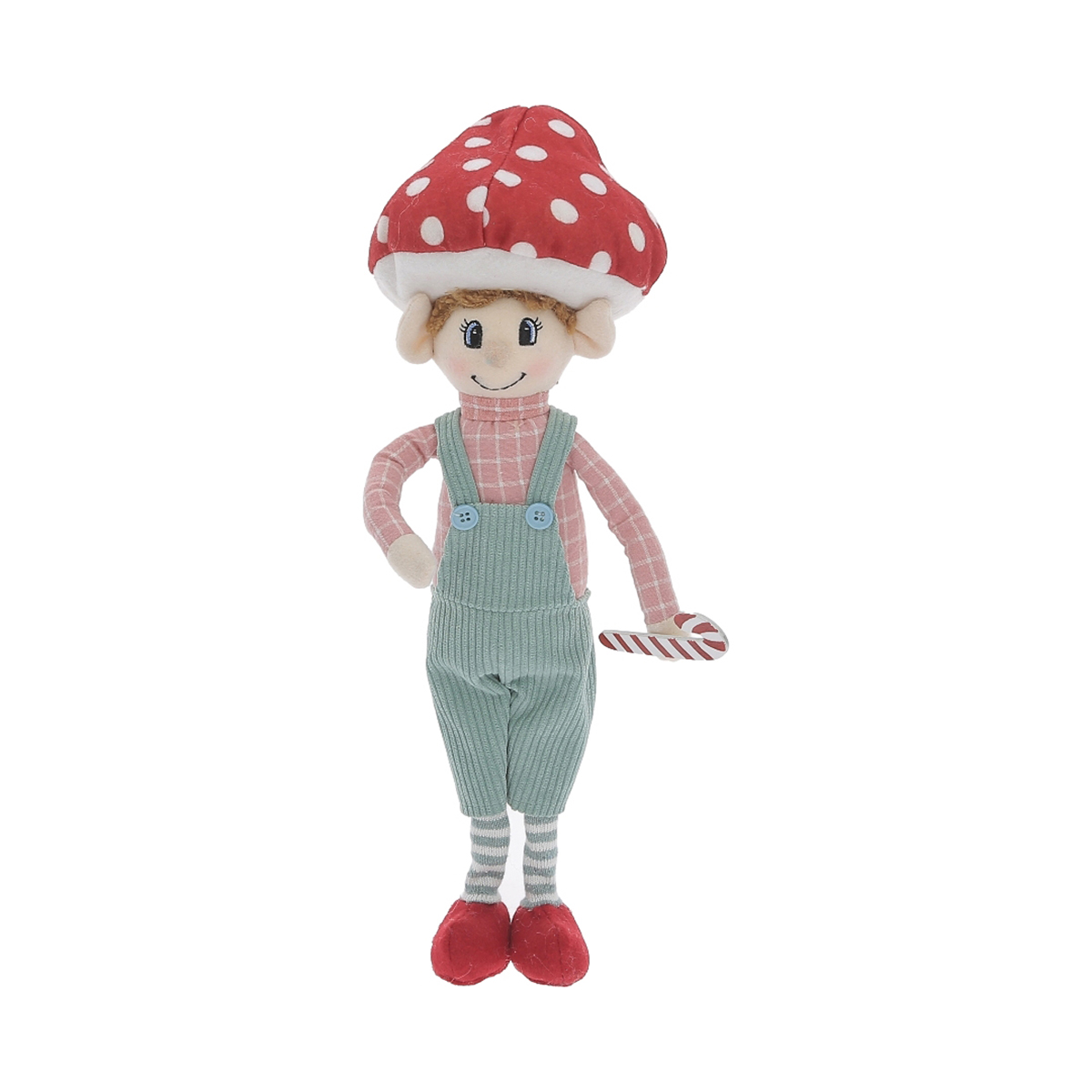 Figura de duende com jardineira 38x10x14cm