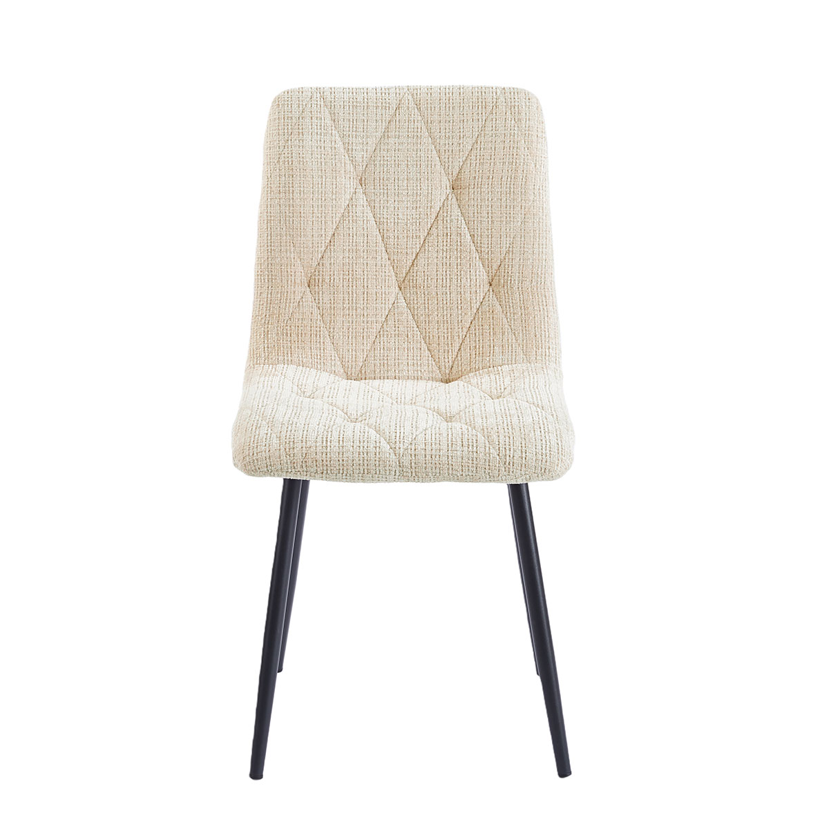 Conjunto de 2 cadeiras GALIZES tecido bege