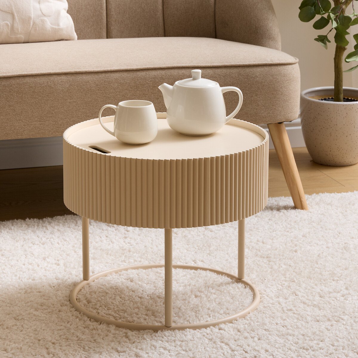 Mesa de apoio JUNA bege 40,5cm