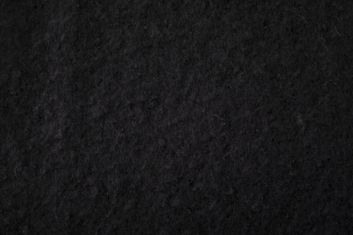 Manta MOHAIR preta com franjas