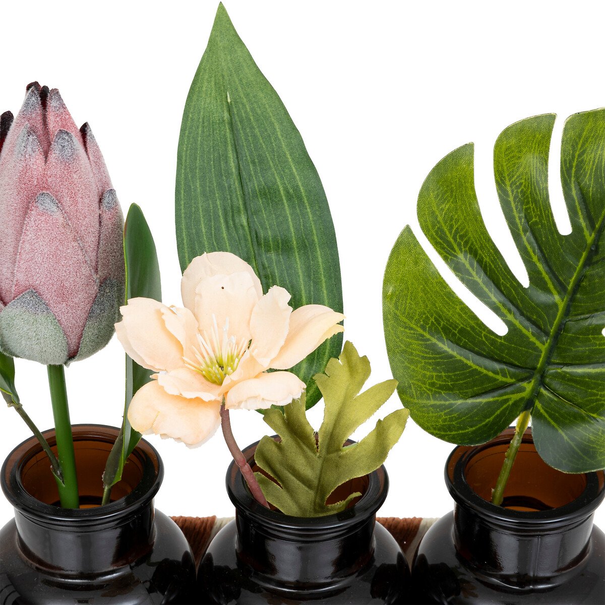 Conjunto de 3 jarras com flores KONI