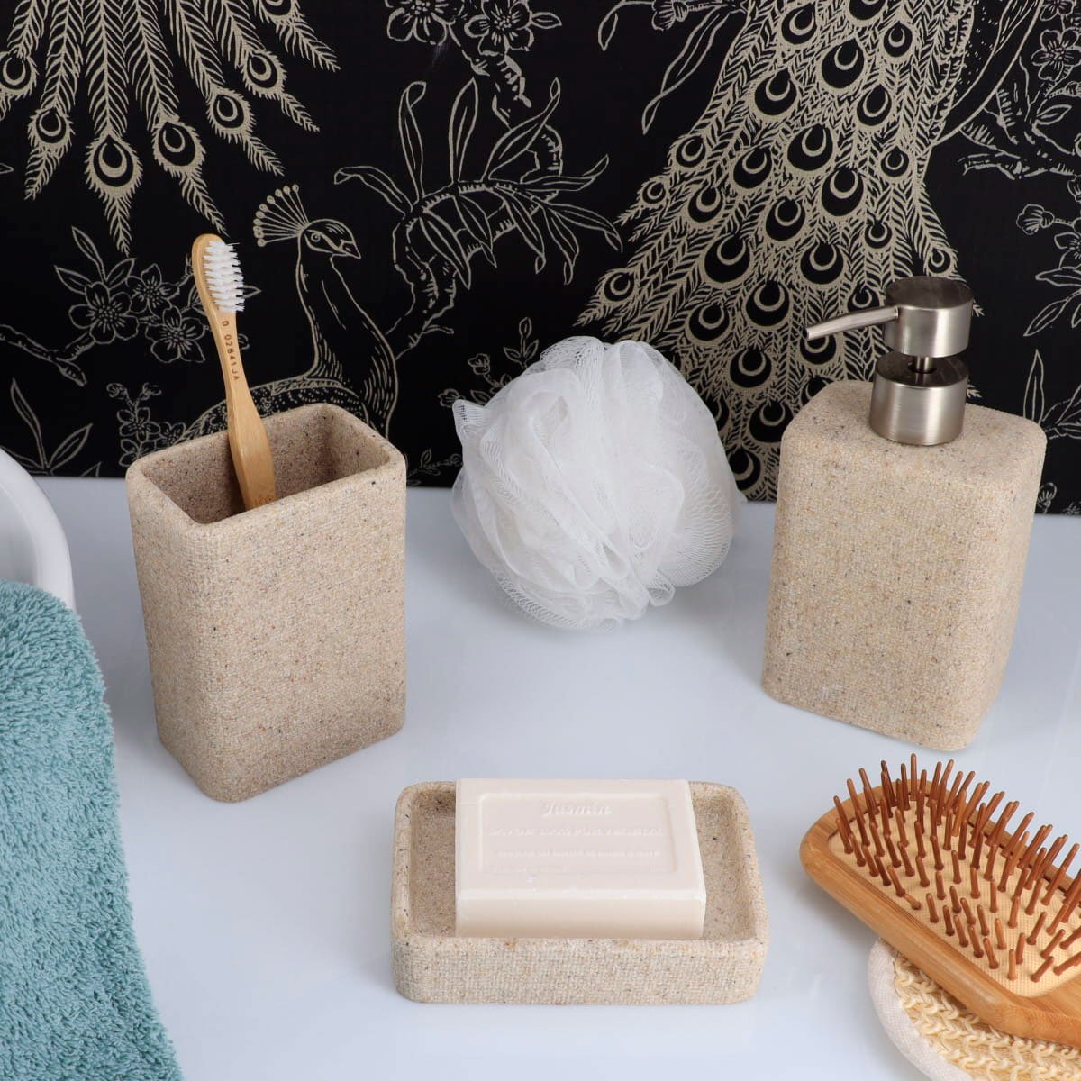 Doseador sabonete l&iacute;quido efeito areia