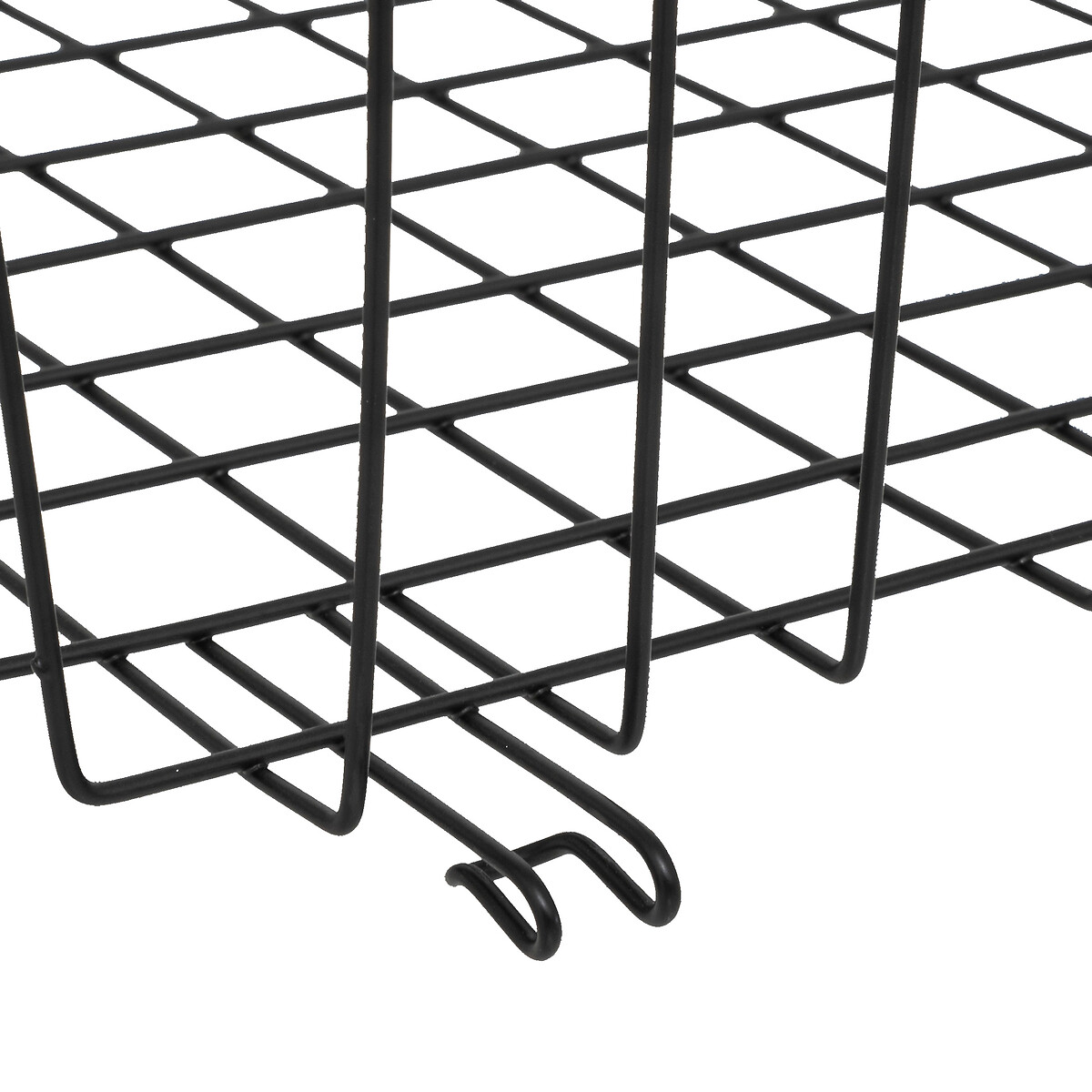 Prateleira preta met&aacute;lica suspensa para arruma&ccedil;&atilde;o