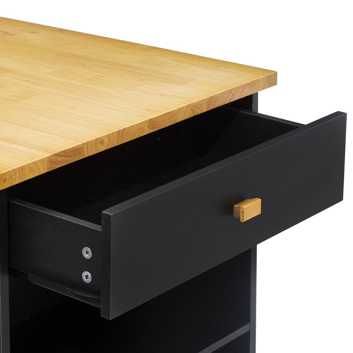 M&oacute;vel de apoio em madeira com rodas