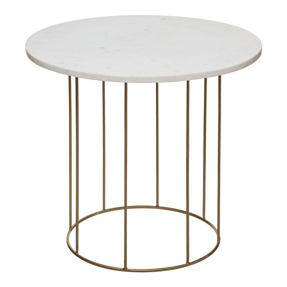 Mesa de apoio GARANCE branca em m&aacute;rmore 55x60cm