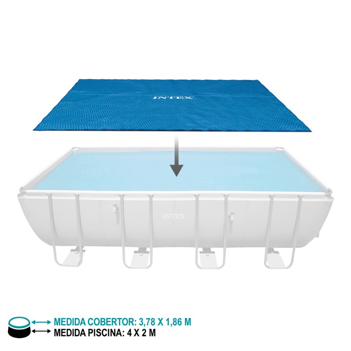 Cobertura SOLAR para piscina 1,86x3,78m