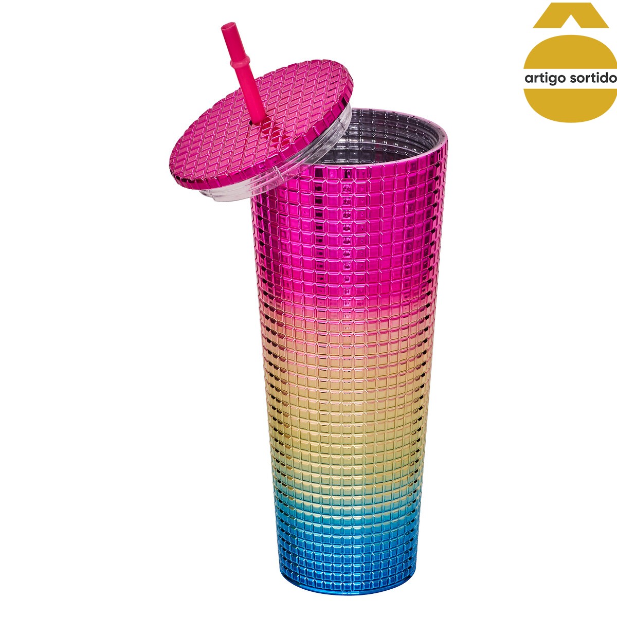 Copo t&eacute;rmico com palhinha 70cl