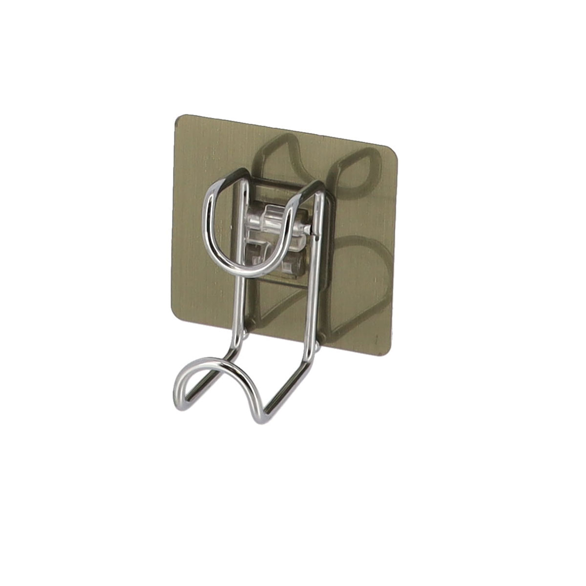 Gancho wc em a&ccedil;o inox com adesivo cromado