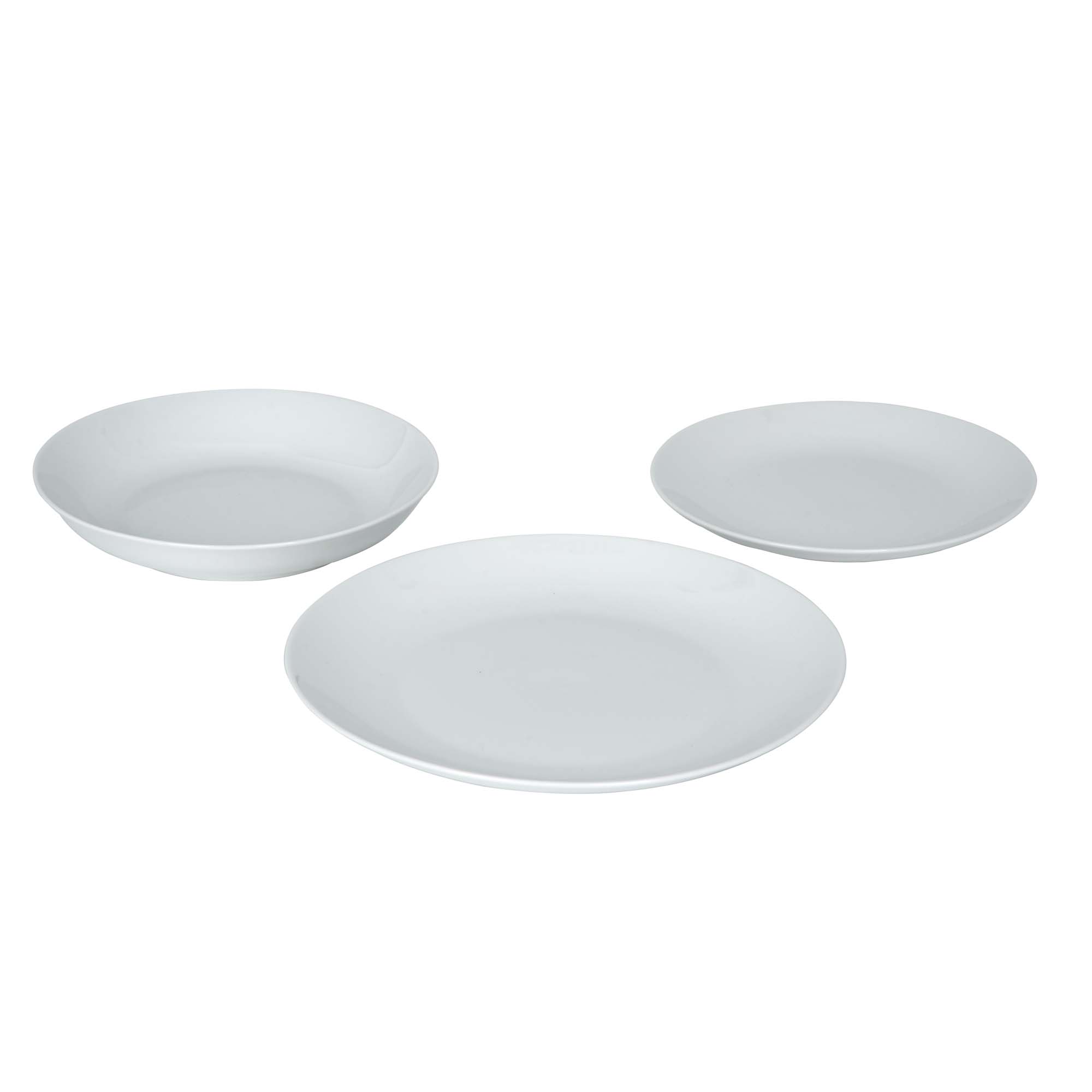 Serviço de mesa branco em cerâmica