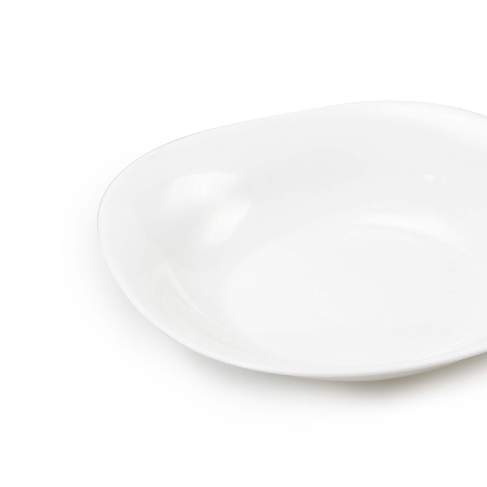 Taça quadrada em cerâmica branca