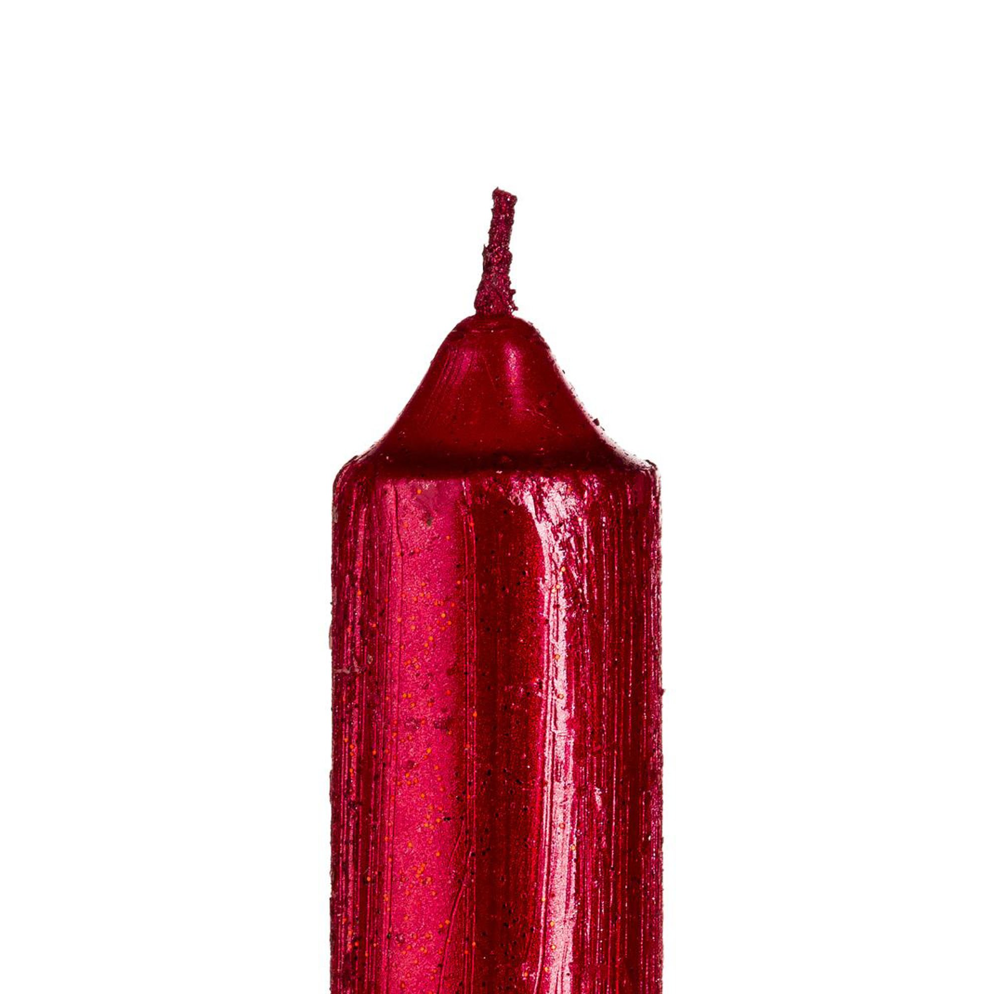 Conjunto de 4 velas natal&iacute;cias vermelhas