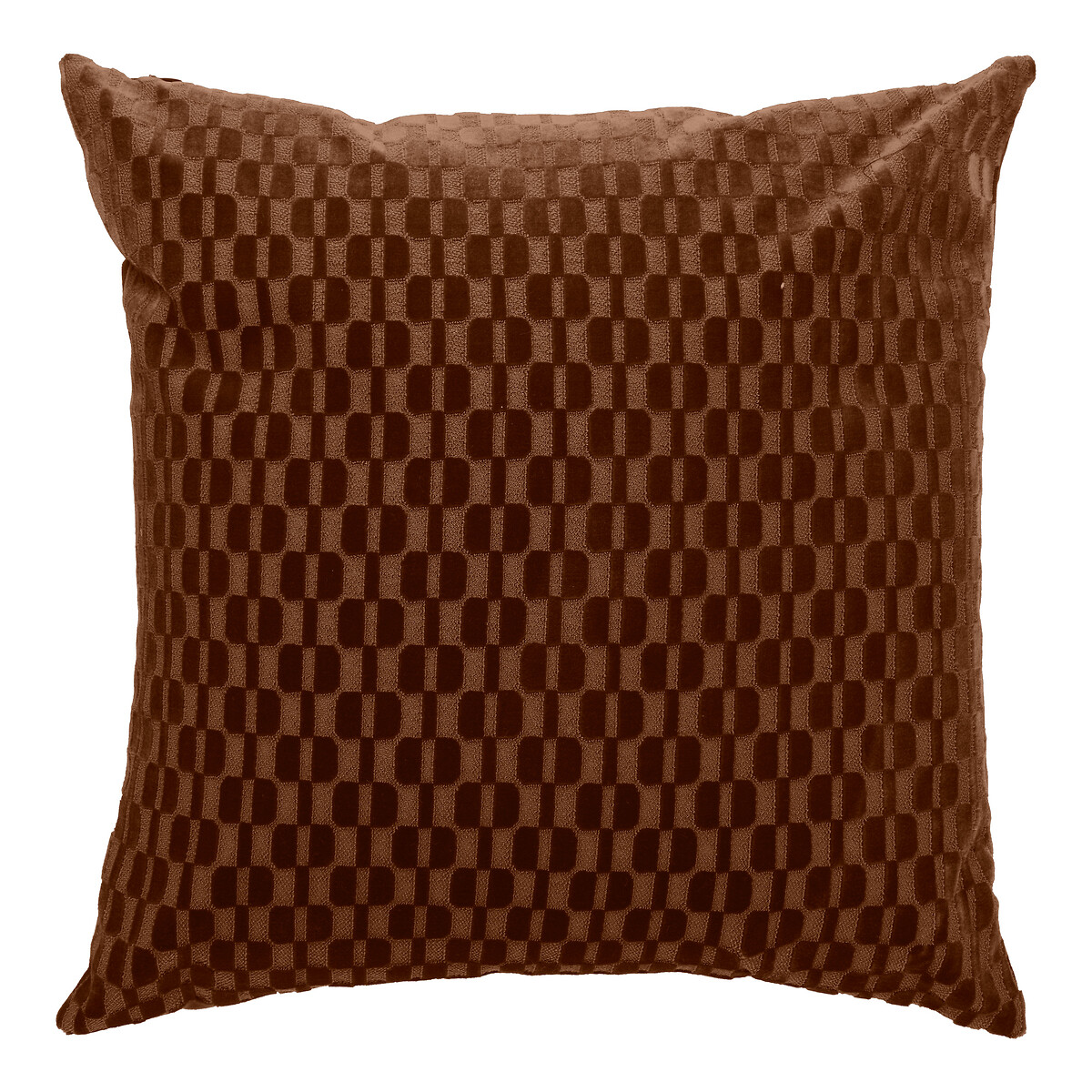 Almofada SELIA castanho em veludo 40x40cm