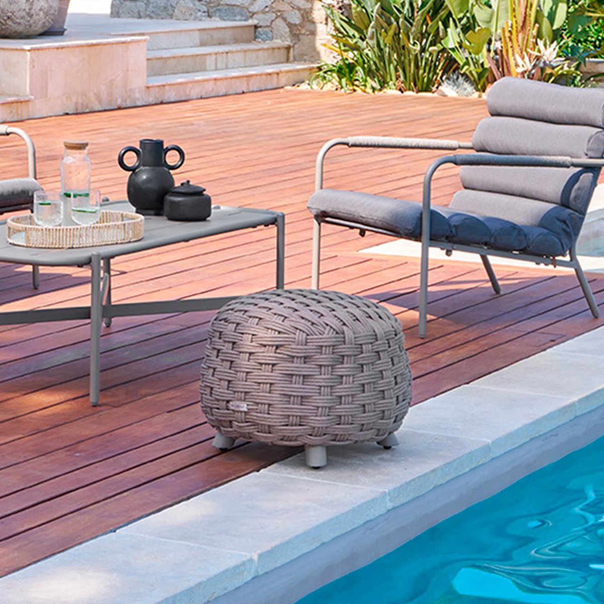 Pufe exterior OBBAE caf&eacute;