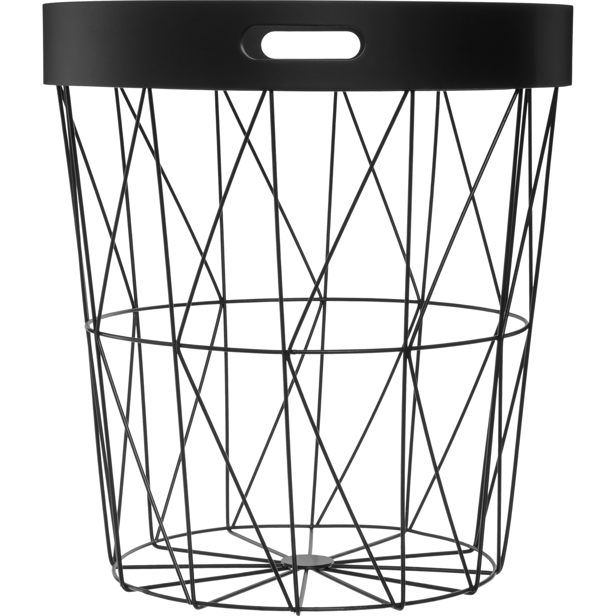 Mesa De Apoio Preta Em Metal Kumi