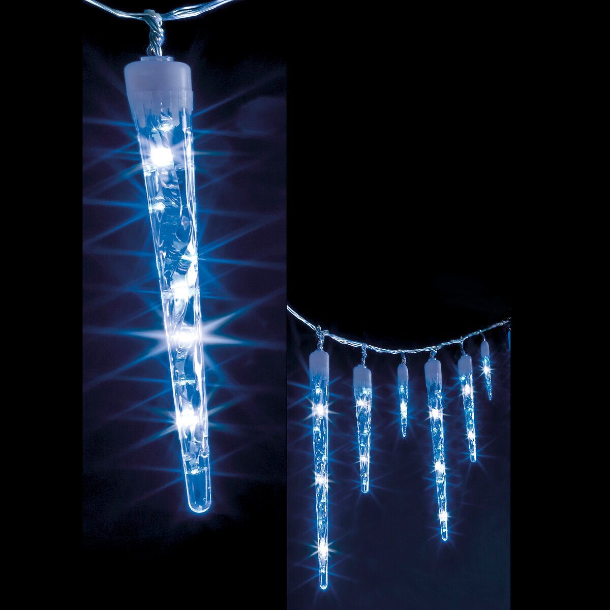 Cortina natal efeito queda de neve azul BRIGHT 63 leds