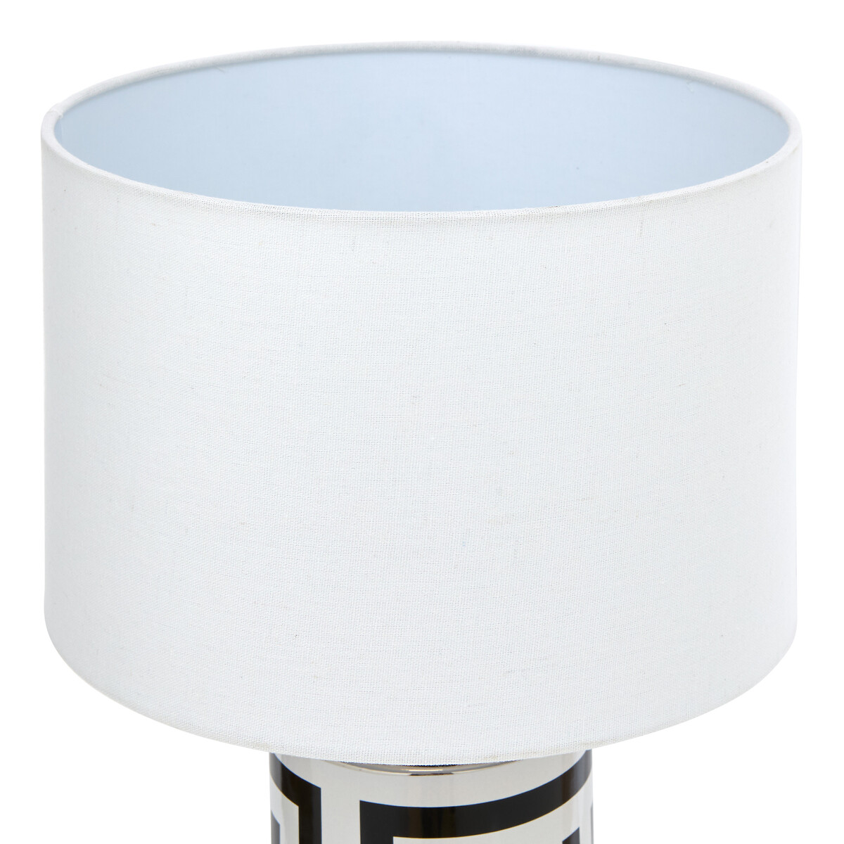 Candeeiro de mesa preto e branco em cer&acirc;mica 50cm