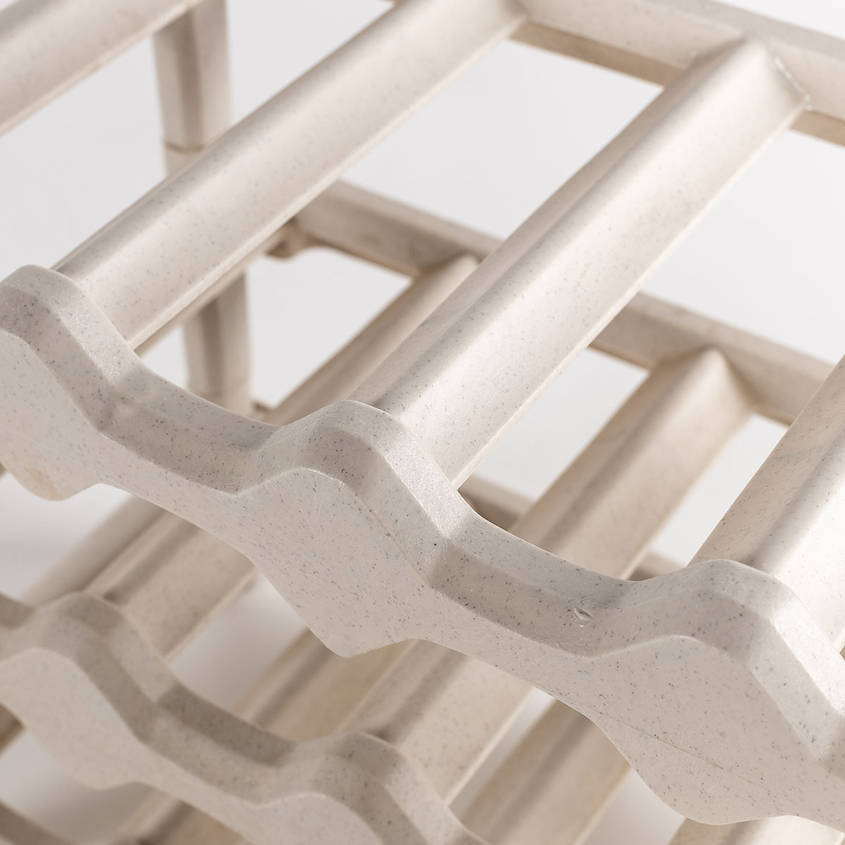 Conjunto de 3 garrafeiras bege para 12 garrafas