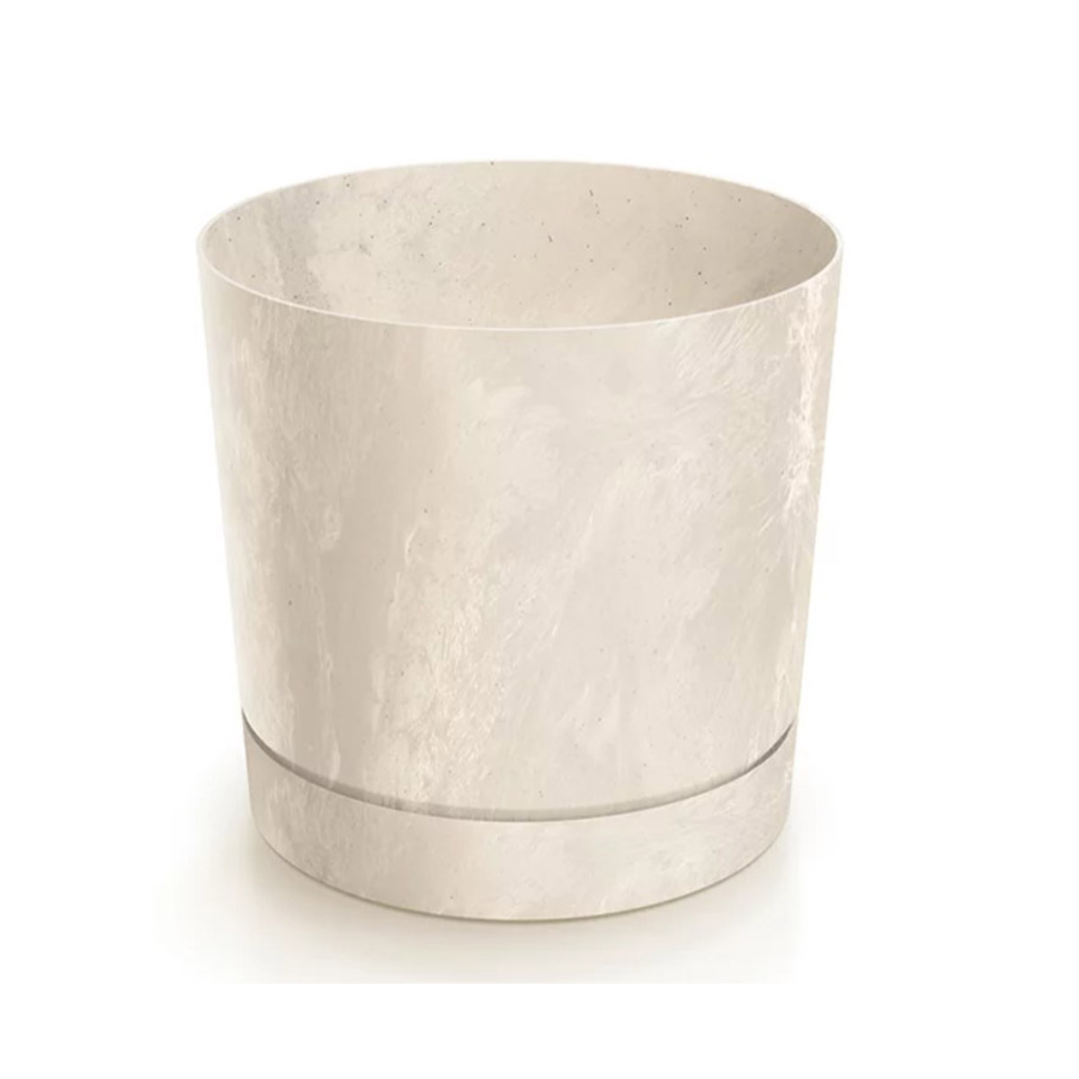 Vaso TUBO efeito bet&atilde;o bege 33cm