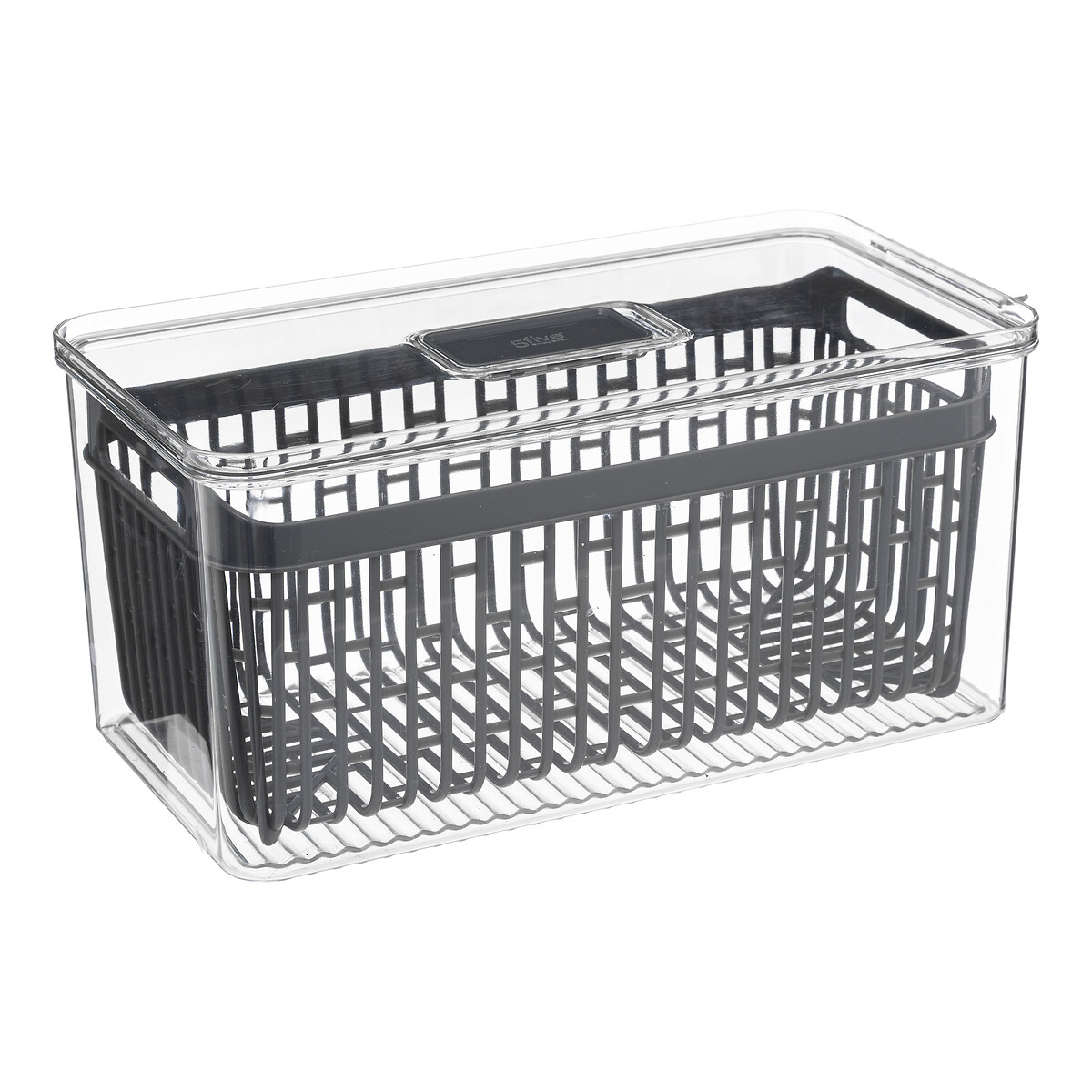 Caixa de arruma&ccedil;&atilde;o empilh&aacute;vel para frigor&iacute;fico 16x32cm