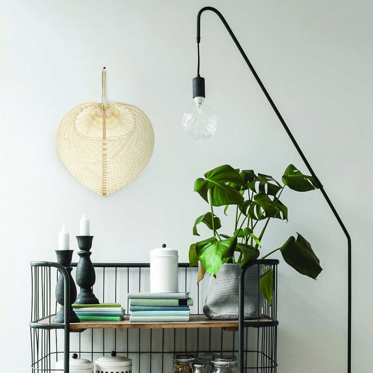 Figura decorativa FOLK folha em bambu