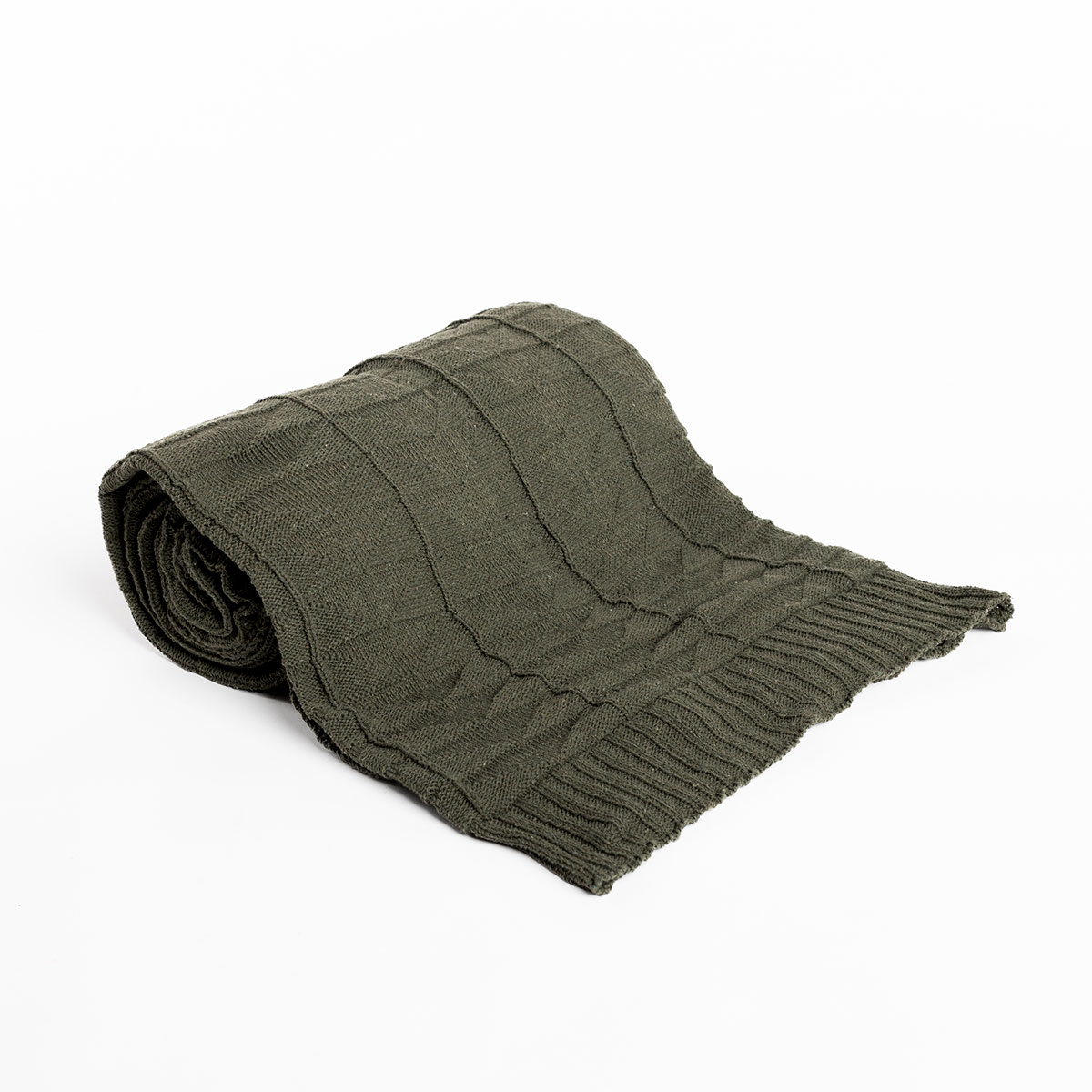 Manta CHEVRON verde 130x160cm