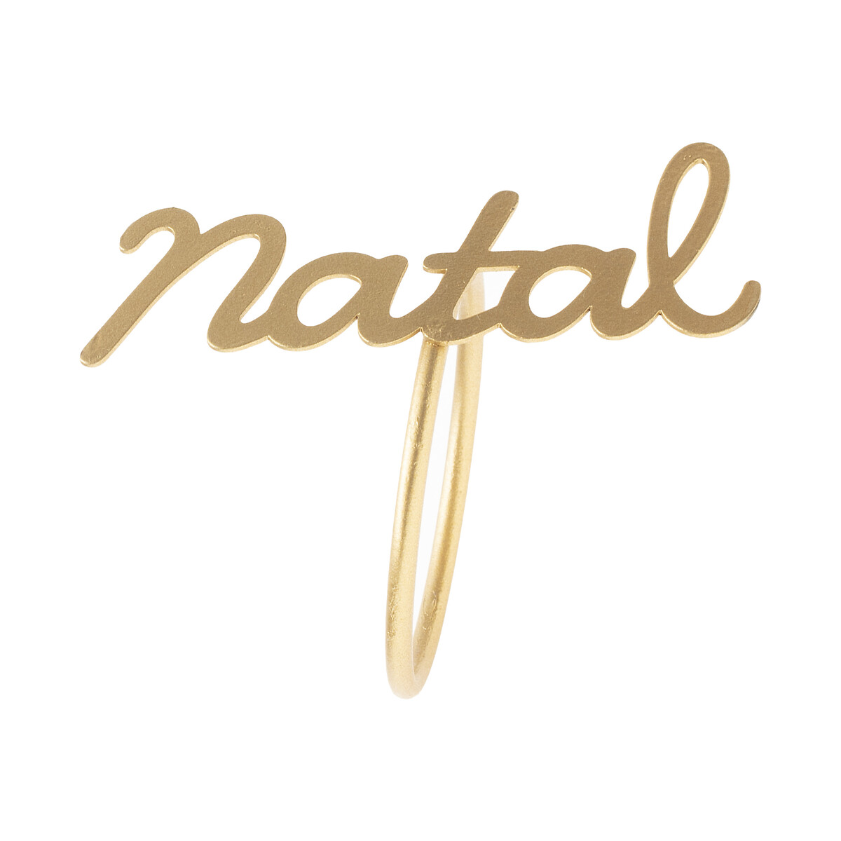 Conjunto de 2 argolas douradas para guardanapo