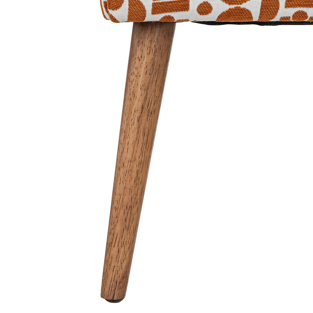 Tamborete CHIARA ocre em madeira pinho 38x38x40cm