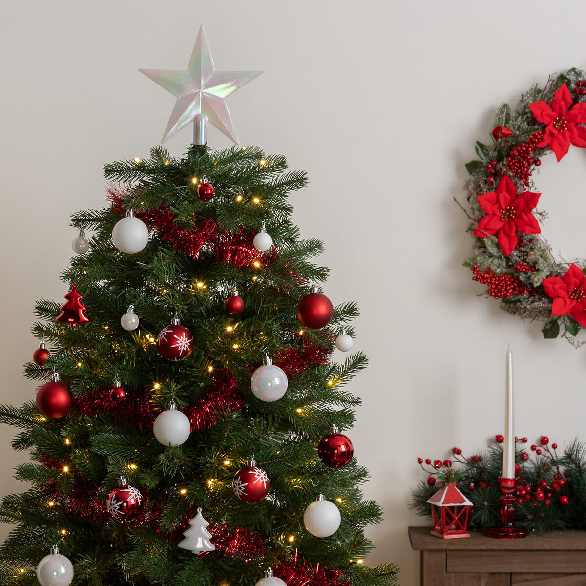 Conjunto de 44 pe&ccedil;as decorativas para &aacute;rvore