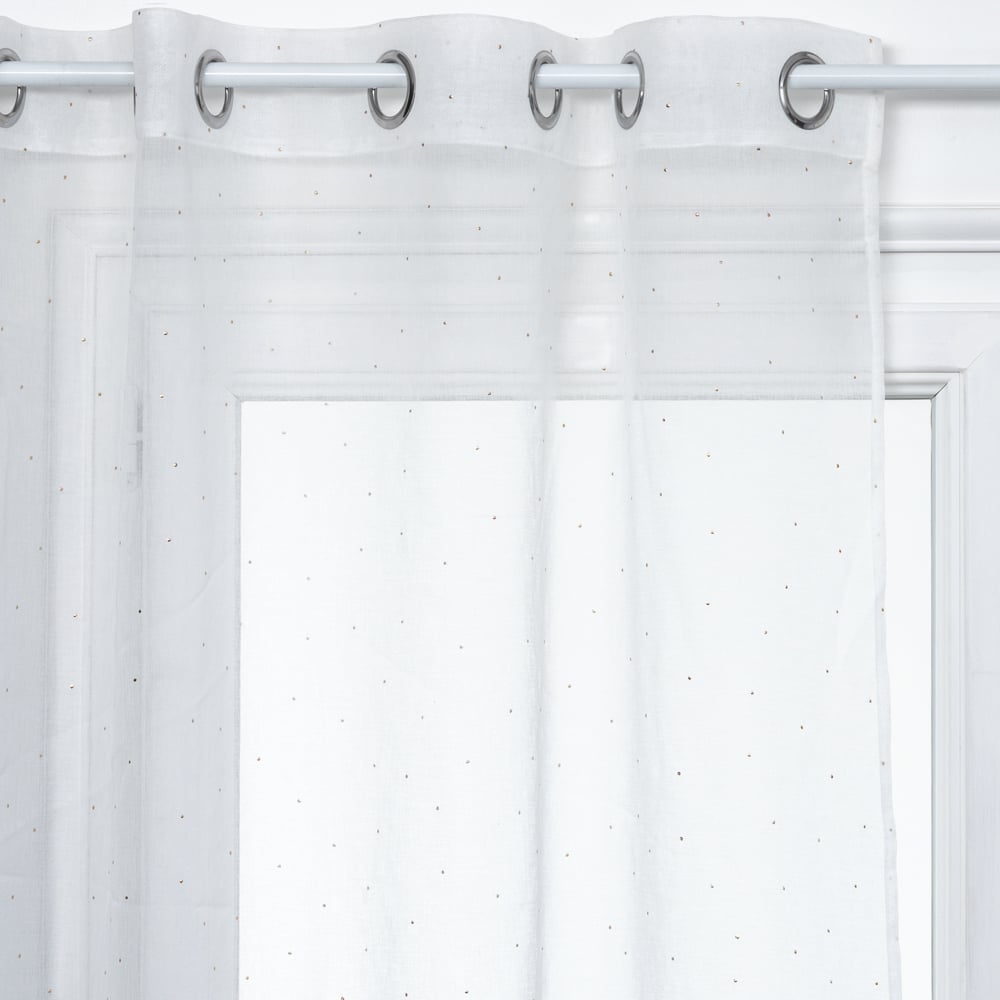 Cortina 3d com pontos dourados 140x240cm