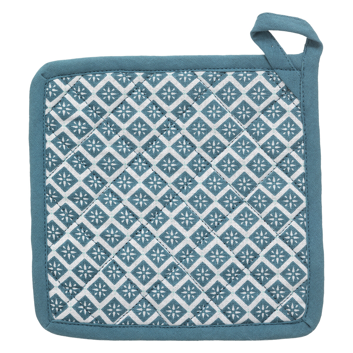 Conjunto pega e luva de cozinha azul