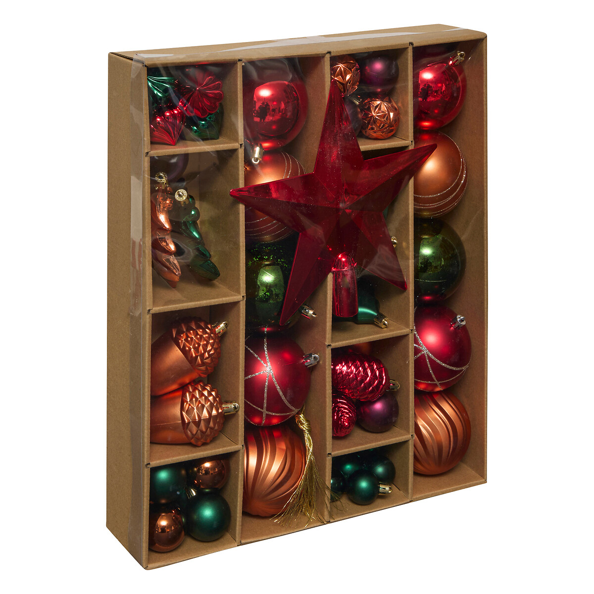 Conjunto de 60 peças para decoração árvore,  Conjunto de 60 peças para decoração árvore